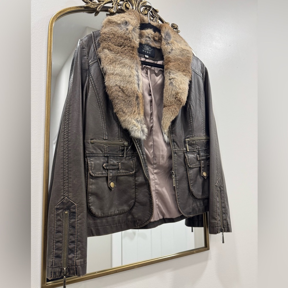 TCEC Brown Jacket with Fur Trim